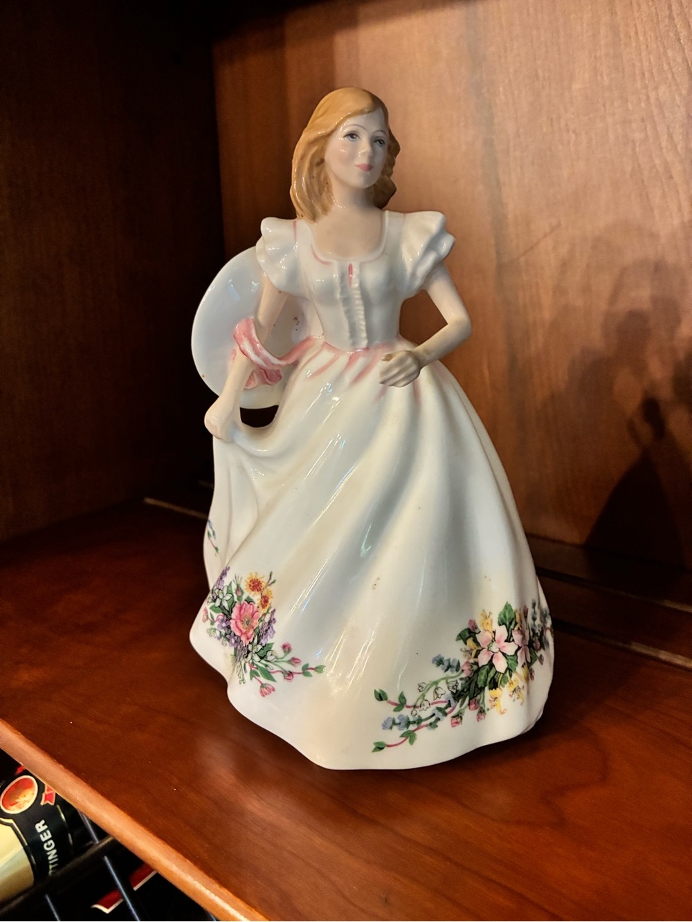 Royal Doulton Lady Joanne HN 3422 Floral Maiden Figurine with Pink Accents